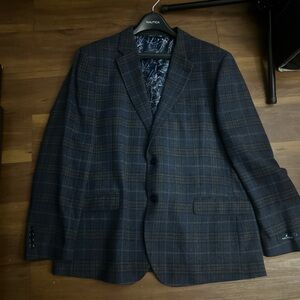 Nautica Men's Dark Plaid Blazer